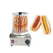 110V Electric Hot Dog Machine Sausage Bun Warmer Steamer Cook Roast Chicken Wing