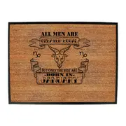 January Capricorn Birthday All Men Are Created Equal - Funny Novelty Doormat Man Cave Floor mat