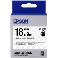 在飛比找momo購物網優惠-【EPSON】標籤帶 透明底黑字/18mm(LK-5TBW)