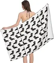 JBYJBX Dogs Print Beach Towel Quick Dry Sandproof Microfiber Beach Bath Towel for Travel Pool Camping