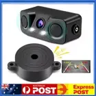 3 In 1 Car Reverse Backup Radar Rear View Camera W/ 2pcs Parking Radar Sensor