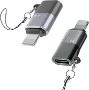 USB C to Lig-htn-ing Adapter, iO-S OTG Adapter (2Pack)，Suitable for Connecting Wireless Microphones, USB Flash Memory, Card Readers, mice, Keyboards, and Other Devices to Mobile Phones and Tablets。