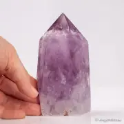 498g121mm Amethyst Crystal Natural Quartz Point Wand Healing Obelisk Tower