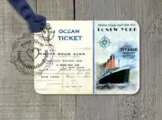 Hang Tags VINTAGE STYLE TITANIC SHIP TICKET TAGS or MAGNET #431 Gift Tags