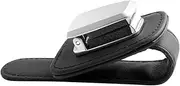 Mikinona Car Sunglasses Holder Leather Visor Clip for Sunglasses Cards Tickets Multi Purpose Car Accessory Organizer for All Vehicle Stylish Functional