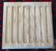8 PEN TRAY: Solid OAK, Hand-Made