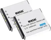 MINSHI D-LI68 (2 Pack) Replacement Battery Compatible with PENTAX Q【3.7V 1400mAh】 High Performance Compatible Camera Battery 2023JZ