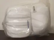 Peewee Football 7 Piece Pad Set - Knee Thigh Groin Snap-In All Star Bulk White