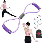 Saludea Resistance Band, Saludea Figure 8 Resistance Band with Handles, Stretch Fitness Strap for Full-Body Workouts, Strength Training, Exercise Elastic Rope for Home, Gym