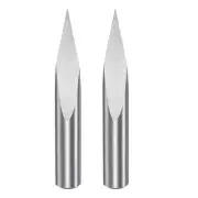 6mm Shank 0.2mm Tip 20 Degree Carbide 3 Flutes Wood Engraving CNC Bit 2pcs