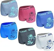 [MRCC] Pack of 6/12 Boys' Boxer Shorts, Briefs, Underwear, Retro Pants, Knickers, 10010, Pack of 6 Model 10, 10-12 Years
