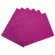 6Pcs Magenta Glitter EVA Foam Sheets 27.5cm x 21.5cm x 2mm Thick for Crafts DIY