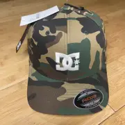 DC Shoes Camo Flex Fit Stretch L/XL Fitted Retro Hunt Skate Skateboard Hat Cap