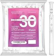 Disposable Vaginal Cream Applicators (30), Individually Wrapped, fits Threaded Vaginal Creams, Contraceptive Gels, preseed Fertility Lubricant, and Many Other OTC Products. Made in The USA.