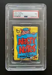 RARE 1967 Topps NASTY NOTES Sealed Wax Pack- PSA 7