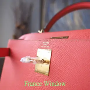 愛瑪仕 凱莉包 28 cm Hermes Kelly i5 火烈鳥 flamingo 金扣 內縫Epsom