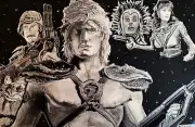 1987 MASTERS of the UNIVERSE Original Pro He-Man Movie ART Signed Illustration !