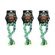 3 x Pet Puppy Rope Loop Toy Tug Of War Chew Bite Teeth Interactive Training 33CM
