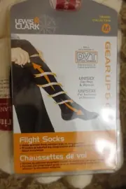 Lewis Clark Unisex Flight Compression Socks - Black Medium Men 6-9, Wm 8-11
