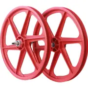 Skyway TUFF 20'' 6 Spoke BMX Wheel Set 20'' Red