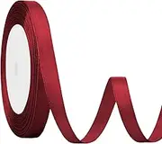 TuoYi 1 Roll of 10mm x 25 Yards / 22 metres Satin Ribbon,for Gifts Wrap Sew Party, Decorations Events Dress Wedding Christmas Crafts, Bows Car, DIY, Bouquets, Cake (Wine Red)