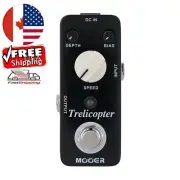Mooer Trelicopter Mini Series Guitar Effect Pedal Tremolo + Mooer PDC-3 Cable CA