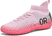 [Sunqin] Turf Soccer Shoes Mens Womens Indoor Soccer Cleats FG Football Cleats Big Kids Boys Girls Youth TF Training Football Boots