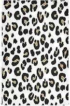 GAIREG Black Leopard Spots White Dish Towels for Drying, 28x18 Inches Absorbent Kitchen Decor Towels Set