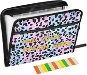 Custom Document Folder 13 Pockets A4 Letter Size Customization Expanding File Jackets with Zipper Closure for Office Supplies Leopard Print para guardar documentos