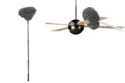 Ceiling Fan Cleaner Duster Flexible Detachable Handle Dust Cleaner-Gray