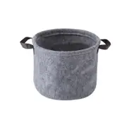 Gray Clothes Laundry Organizer Felt Hamper Toys Storage Baskets Holder Bag