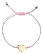 Moon & Meadow 14K Yellow Gold Polished Heart Cord Bolo Bracelet - Exclusive