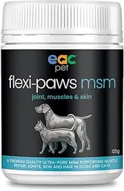 Flexi-Paws msm Ultra Pure Methylsulfonylmethane Joint Supplement for Horses, Dogs and Cats 125 g
