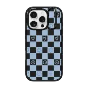 iPhone 16 Pro Impact Ring Stand Case MagSafe Compatible Checkered Doodles
