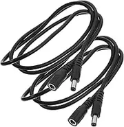 jojofuny Dc Power Cord Extension CCTV IP Security Camera Power Supply 12v Male to Female PVC Coated Cable