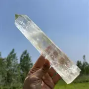 640g Natural Clear Quartz Obelisk Quartz Crystal Point Wand Tower Healing