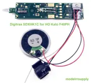 Digitrax SDXH187K1C HO 16-Bit DCC Sound Decoder & speaker for Kato F40PH & more