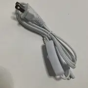 4 FT White Power Cord with On/Off Switch 3 Prongs & Plug