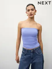 Blue Soft Touch Bandeau Top (W61447) | $34