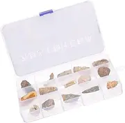 Generic 1 Set Specimens Ornaments for Decorations Kit Classroom Stone Sample Rocks and Stone Ornament Adornment Teaching Props Real Plastic Box