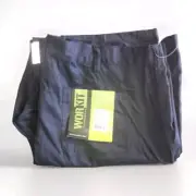 WORKIT Pants Drill Reflective Taped Men's NAVY Size 117S, Cotton Work Pants,