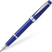 Cross Fountain Pen Bailey Light Blue Silver Clip Medium Nib Gift Box School Work