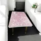 Rectangle Rose Quartz Dining Table Crystal Stone Modern Living Room Furniture De