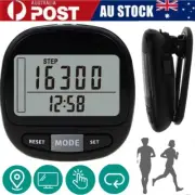 3D Digital Pedometer Running Walking Portable Step Counter With Carabiner Clip