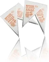 Pack of 100 - Icing Piping Bags, White Pastry Bags for Cake, Cookie, and Dessert Decorating, for Smooth Icing and Frosting, Bag-100Pc