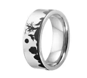 Tungsten Silver Wedding Ring