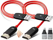 Wireless HDMI Transmitter and Receiver, Full HD 1080P Wireless HDMI Extender, Wireless HDMI Dongle Adapter Support 2.4/5GHz for Streaming Video/Audio from Laptop/PC to HDTV/Projector