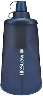 LifeStraw Peak Series Collapsible Squeeze Water Bottle, Mountain Blue, 650 ml Capacity