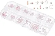 HONMEET Decorative Nail Art Diamond Embellishments for Manicure of Studs for Professional Salons and DIY Nail Lovers