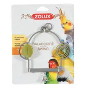 Zolux Bird Plastic Swing With Toys x 2